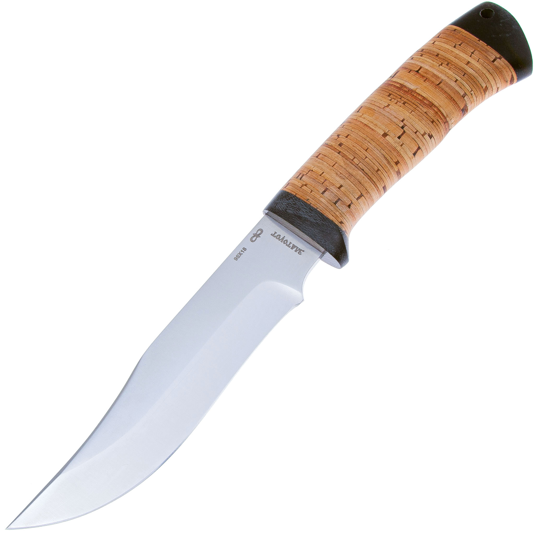 🐟 Нож охотничий с рукоятью из бересты, цена 1 276 ₴