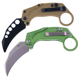 Нож Reate EXO-K stonewash сталь N690 рукоять Green Aluminium