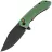 Нож Tenable Entity blackwash сталь 14C28N рукоять Dark Green Aluminum