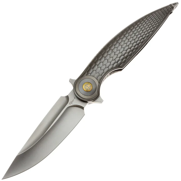 Нож Rike Knife Viper 4-A сталь M398 рукоять Dark Gray Titanium