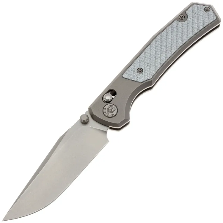 Нож KB Knives Lynx beadblast сталь M390 рукоять Grey Titanium/Silver twill