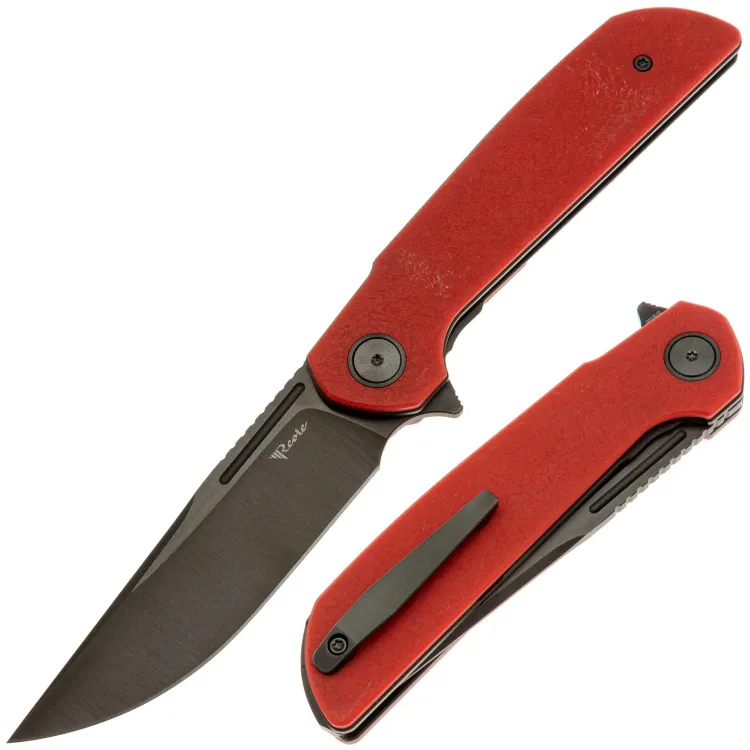 Нож Reate Remedy DLC сталь Elmax рукоять Pulse Red Glass FatCarbon