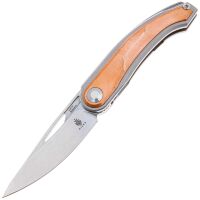 Нож Kizer Apus Stonewash сталь S35VN рукоять Titanium/Copper