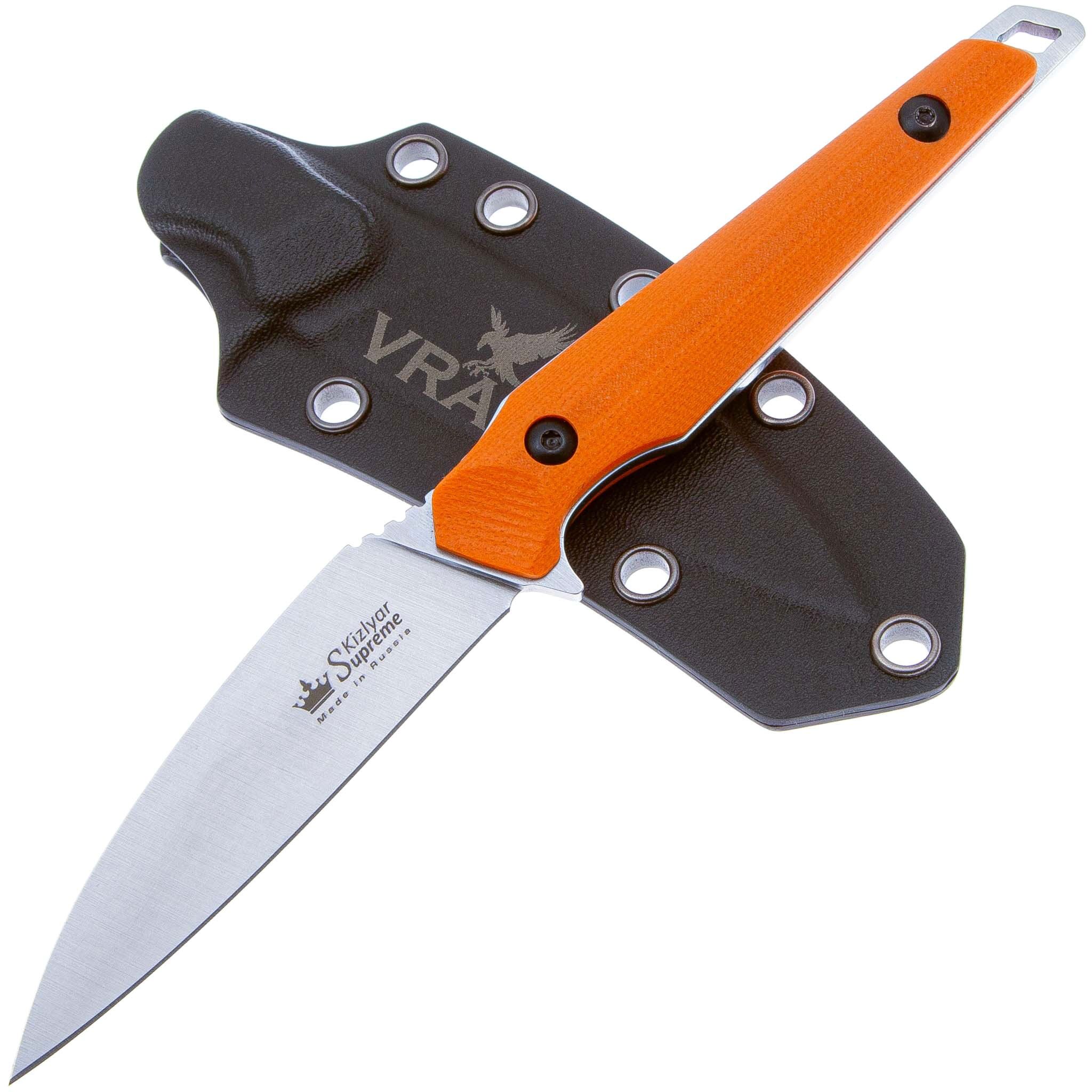 Нож Kizlyar Supreme Vran N690 Stonewash Orange G10 | Магазин ножей  Forest-Home