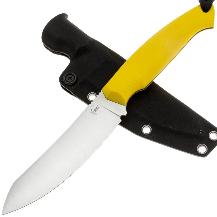 Нож 7 Ножей Сунгай Гибрид конвекс сталь AUS-10co рукоять Yellow G10