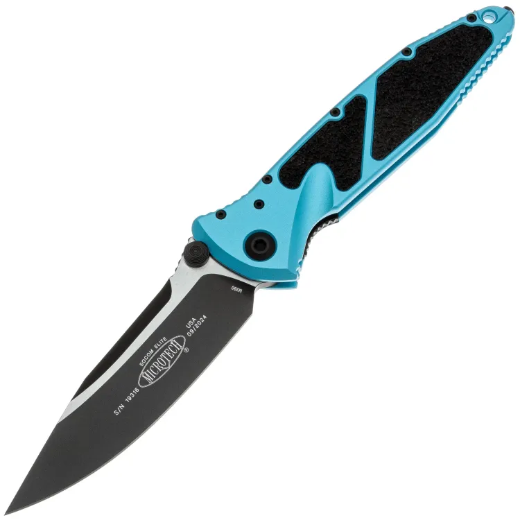Нож Microtech SOCOM Elite S/E black сталь M390MK рукоять Turquoise Aluminium (160-1TQ)