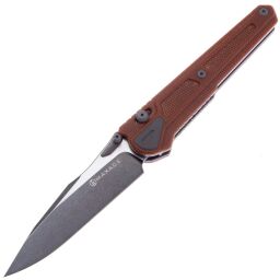 Нож Maxace Heron-K cталь K110 black sw/satin рукоять Brown Micarta