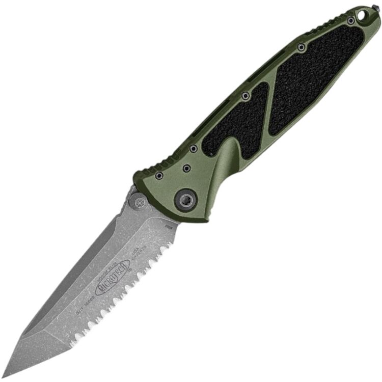 Нож Microtech SOCOM Elite T/E serrated apocalyptic сталь M390 рукоять OD Green Aluminium