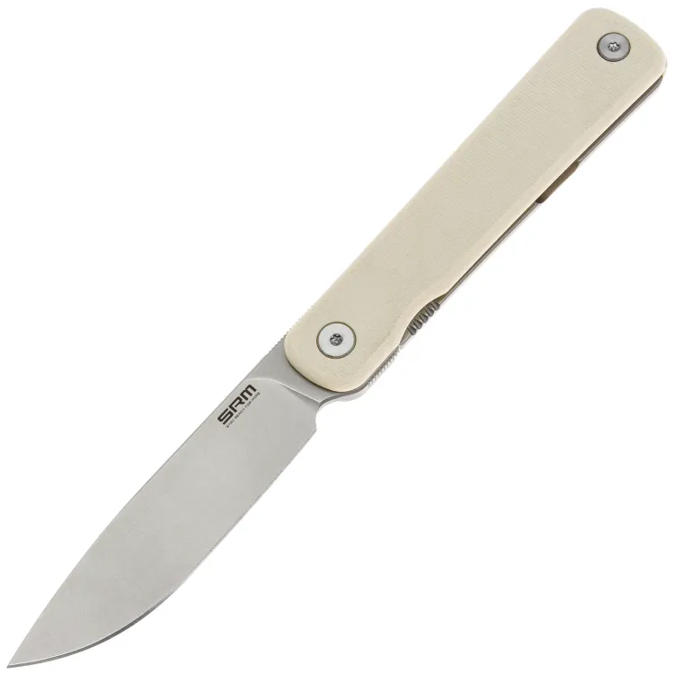 Нож SRM Palfrey beadblast сталь 14C28N рукоять Ivory G10/Steel (135L-GT)