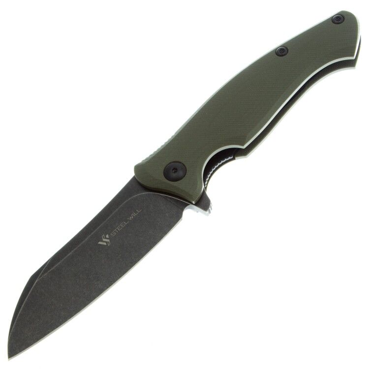 Нож Steel Will Nutcracker Blackwash сталь N690 рукоять Green G10 (F24-33)