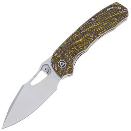 Нож QSP Hornbill stonewash сталь S35VN рукоять Golden CF (QS146-A1)