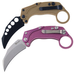 Нож Reate EXO-K stonewash сталь N690 рукоять Purple Aluminium