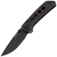 Нож Reate PL-XT Drop Point black PVD сталь Nitro-V рукоять Black Micarta/Black G10