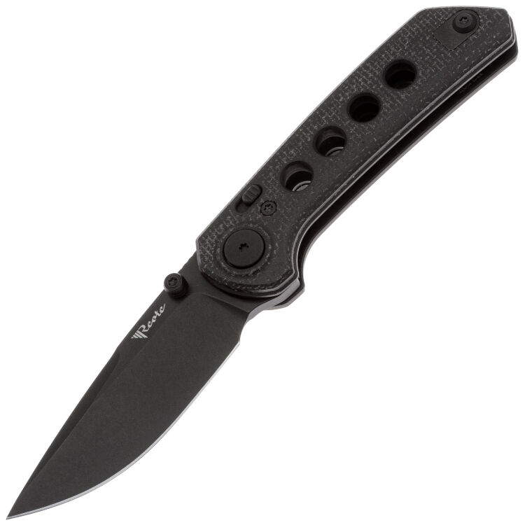 Нож Reate PL-XT Drop Point black PVD сталь Nitro-V рукоять Black Micarta/Black G10