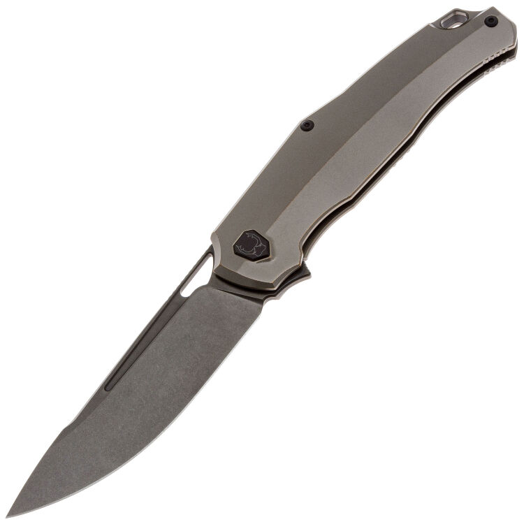 Нож Vanguard Atomic blackwash сталь M390 рукоять Pearl Bronze Titanium