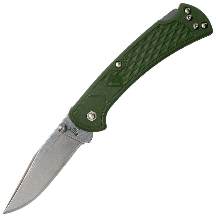 Нож BUCK 112 Slim Ranger сталь 420HC рукоять Green Nylon (0112ODS2)
