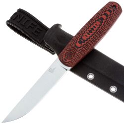 Нож Owl Knife North-S сталь N690 рукоять черно-красный G10