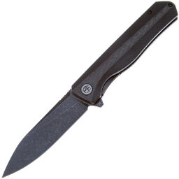 Нож Petrified Fish Forward blackwash сталь D2 рукоять Black G10/Carbon Fiber