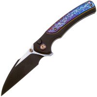 Нож WE Knife Ziffius blackwash/satin сталь CPM-20CV рукоять Black Ti/Flamed Ti (WE22024D-1)