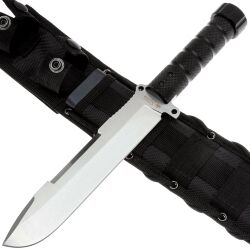 Нож Kizlyar Supreme Survivalist-X сталь D2 Stonewash рукоять Black Aluminium