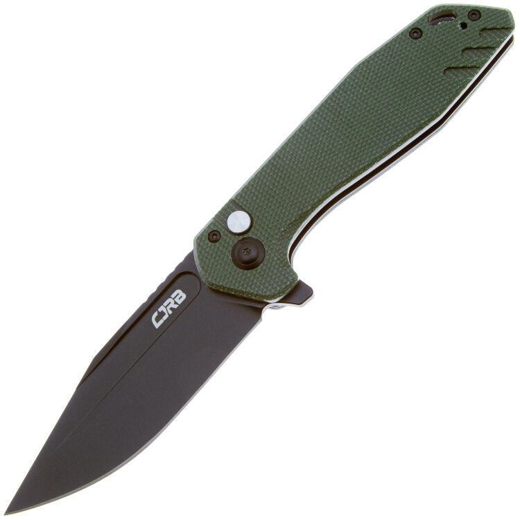 Нож CJRB Riff black сталь AR-RPM9 рукоять Green Micarta (J1928-BMGN)