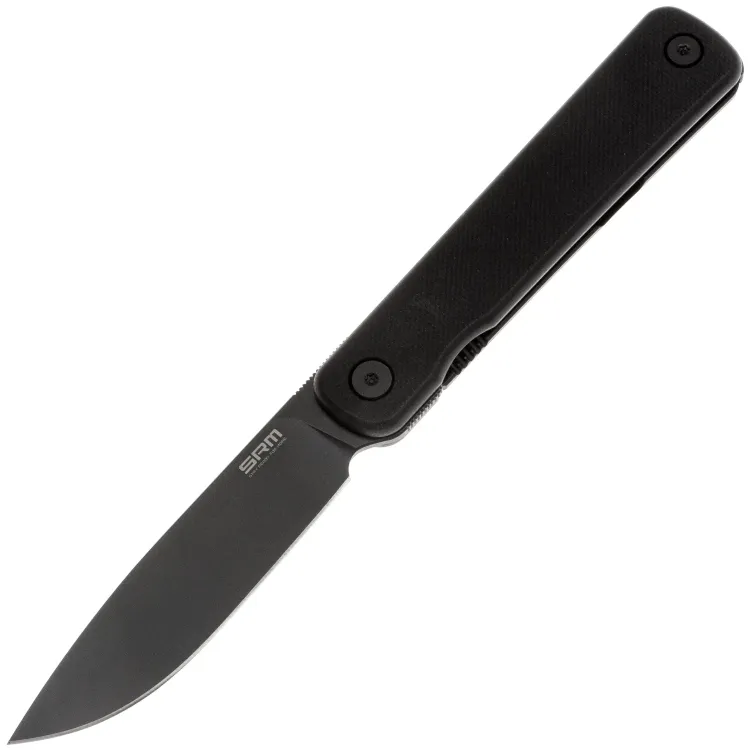 Нож SRM Palfrey black oxide сталь 14C28N рукоять Black G10/Steel (135L-GB)
