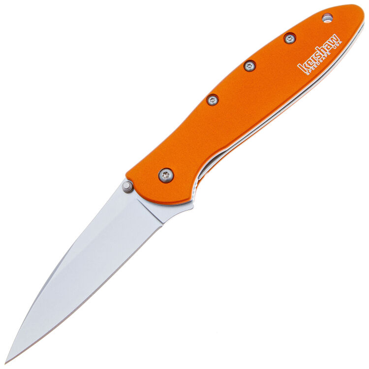Нож Kershaw Leek сталь 14C28N рукоять Orange Aluminium (1660OR)