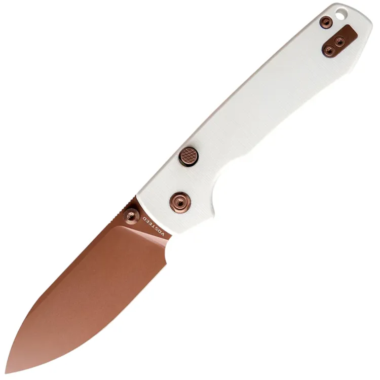 Нож Vosteed Raccoon TLL copper dune сталь 14C28N рукоять White G10