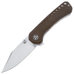 Нож QSP Kestrel stonewash сталь 14C28N рукоять Dark brown Micarta (QS145-A1)