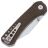 Нож QSP Kestrel stonewash сталь 14C28N рукоять Dark brown Micarta (QS145-A1)