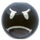 Бусина темлячная Bony Buddy Смайл Добрый-Злой белый-чёрный 