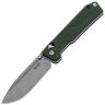 Нож SRM Rubik Large Stonewash сталь 14C28N рукоять Green Micarta (7228B-MG)