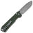 Нож SRM Rubik Large Stonewash сталь 14C28N рукоять Green Micarta (7228B-MG)