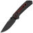 Нож Reate PL-XT Drop Point black PVD сталь Nitro-V рукоять Black Micarta/Red G10