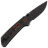 Нож Reate PL-XT Drop Point black PVD сталь Nitro-V рукоять Black Micarta/Red G10
