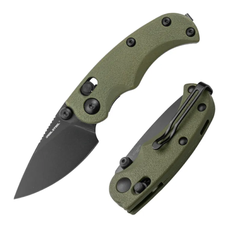 Нож Real Steel Esca black сталь 12C27 рукоять Green GFN (7181BG)