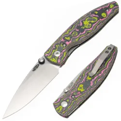Нож TRM Atom tumbled сталь MagnaCut рукоять Contoured Watermelon Sugar CamoCarbon