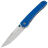 Нож Petrified Fish Ripple stonewash сталь 14C28N рукоять Blue G10