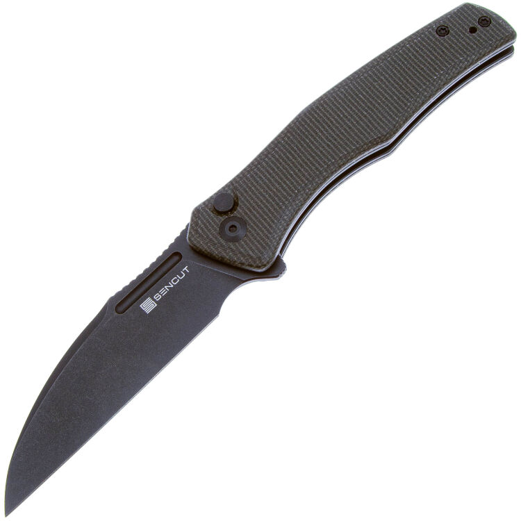 Нож Sencut Watauga Blackwash сталь D2 рукоять Dark Green Micarta (S21011-2)