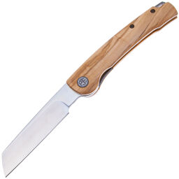 Нож Petrified Fish Scholar satin сталь 154CM рукоять Olive wood