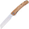Нож Petrified Fish Scholar satin сталь 154CM рукоять Olive wood