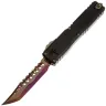 Нож Microtech Ultratech ZBP Hellhound сталь Baker Forge Damascus рукоять Hefted Black Aluminium