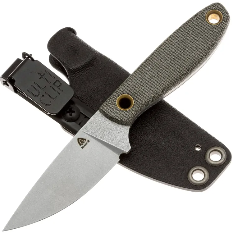 Нож PhantomTools Mosquito mini сталь Cor-X рукоять Black canvas Micarta