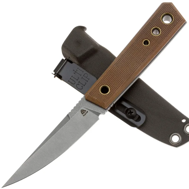 Нож PhantomTools Kwaiken L сталь Elmax рукоять Brown canvas Micarta