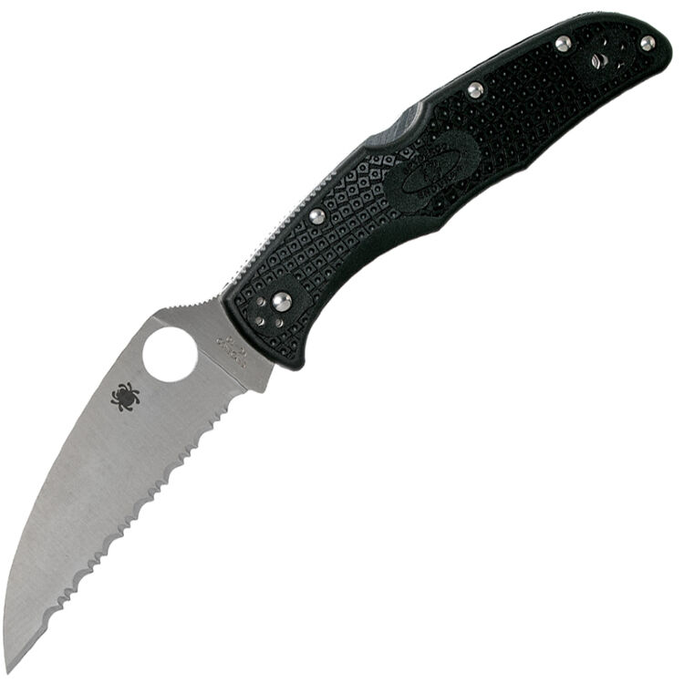 Нож Spyderco Endura 4 Wharncliffe Serrated сталь VG-10 рукоять Black FRN (C10FSWCBK)