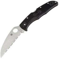 Нож Spyderco Endura 4 Wharncliffe Serrated сталь VG-10 рукоять Black FRN (C10FSWCBK)