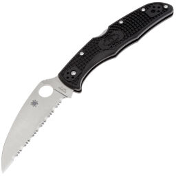 Нож Spyderco Endura 4 Wharncliffe Serrated сталь VG-10 рукоять Black FRN (C10FSWCBK)