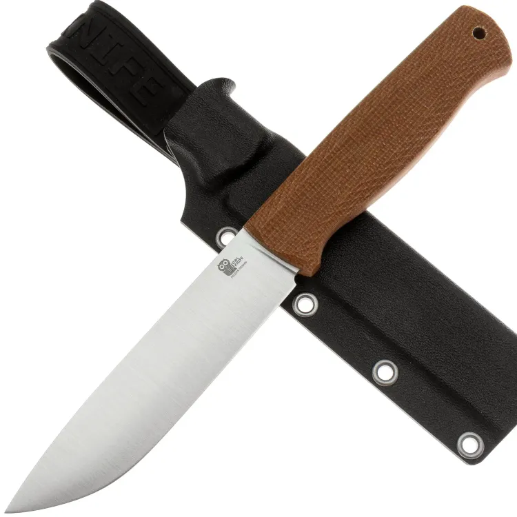 Нож Owl Knife Hoot-M сталь Elmax рукоять микарта Орех