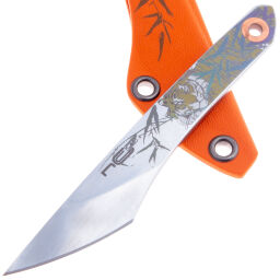 Нож N.C.Custom киридаши Tiger Orange kydex satin сталь AUS-8