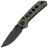 Нож Reate PL-XT Drop Point black PVD сталь Nitro-V рукоять Green Micarta/Black G10